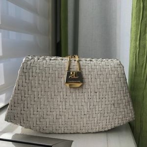 Beautiful White Straw Courreges Handbag